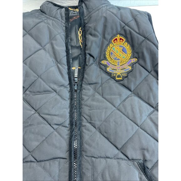 VTG Ralph Lauren Equestrian Quilted Reversible Vest‎ LG Embroidered Crest - Picture 7 of 10